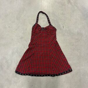 Y2K Tripp NYC Red and Black Halter Dress